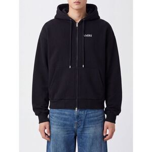 Amiri Men Amiri Jersey Zip-Up Hoodie With Concealed Zipper And Contrast Logo